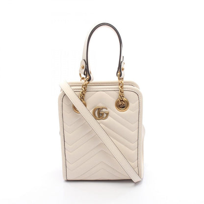 Gucci Chmmdebag GG Marmont Off White Leather Minibag Vinega