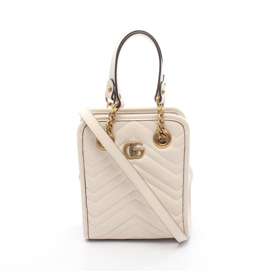Gucci Chmmdebag GG Marmont Off White Leather Minibag Vinega