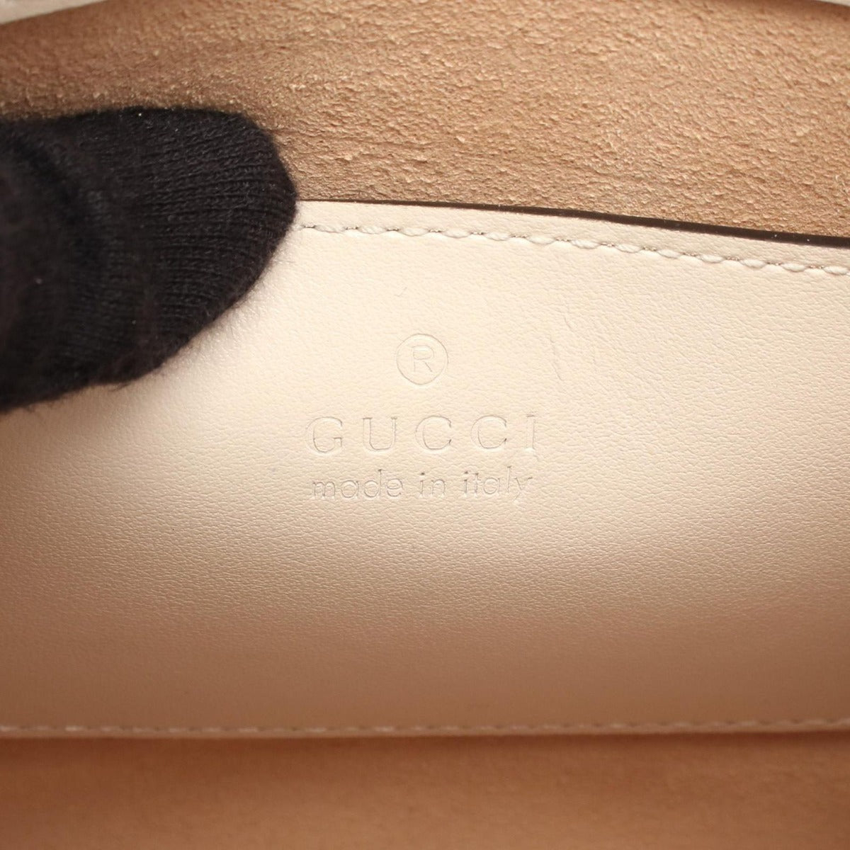 Gucci Chmmdebag GG Marmont Off White Leather Minibag Vinega — view 4