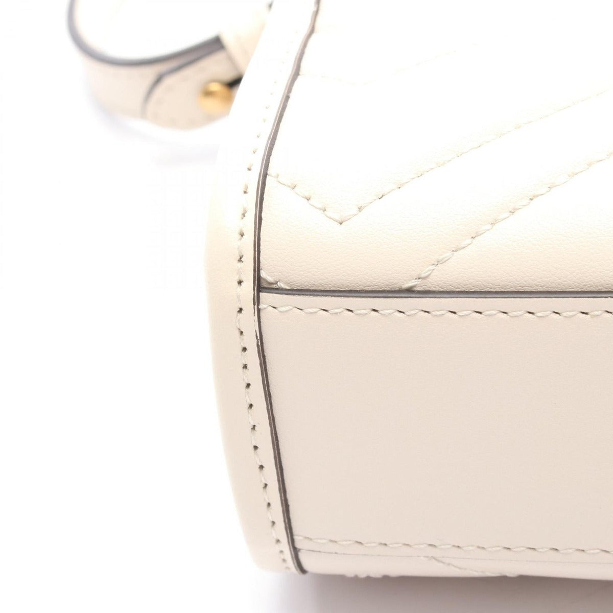 Gucci Chmmdebag GG Marmont Off White Leather Minibag Vinega — view 5