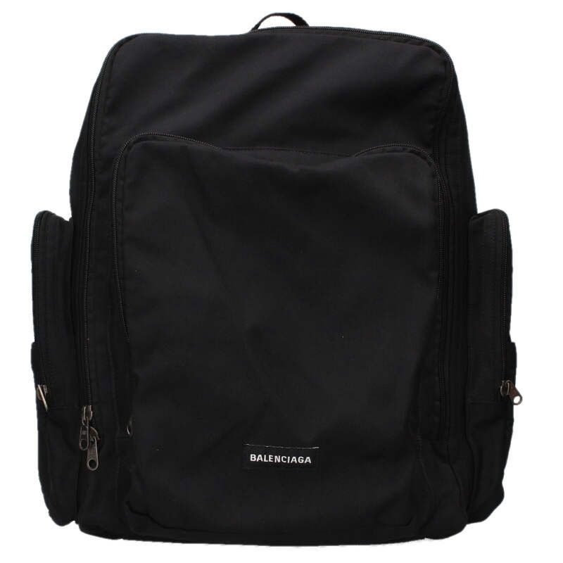 Balenciaga Logo Nylon Canvas Backpack