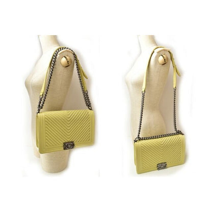 Chanel Chain Shoulder Bag Clutch 2-Way Boy Chablon Lambskin — view 2