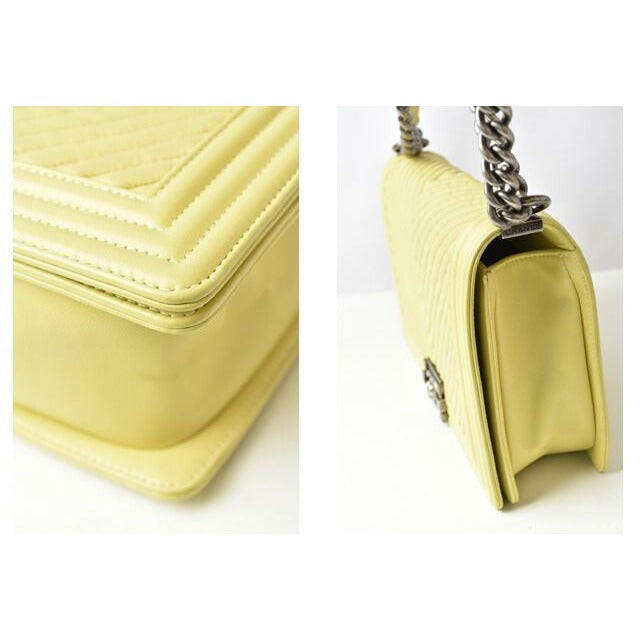 Chanel Chain Shoulder Bag Clutch 2-Way Boy Chablon Lambskin — view 4