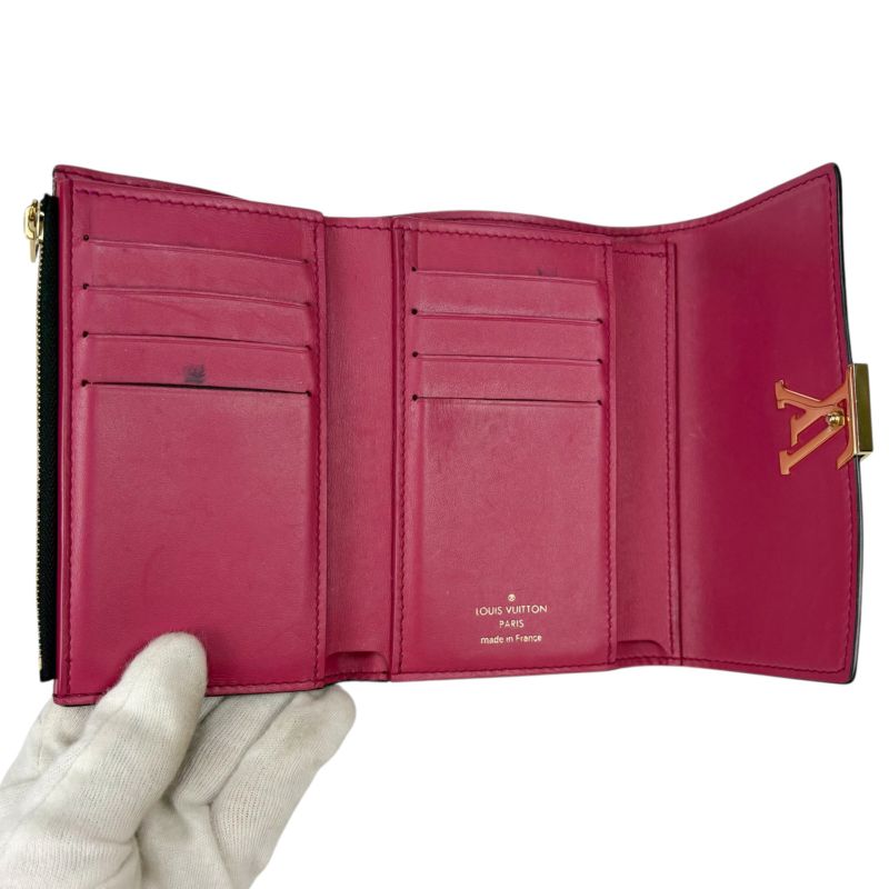 Louis Vuitton Trifold Wallet Portefeuille Capucines Black Taurillon