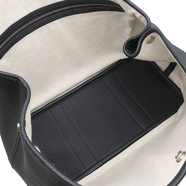 Hermes Tote Bag Garden Party PM Negonda Black Silver Hardware Black Hardware