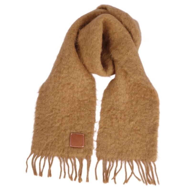 Loewe Scarf Shawl Fringe Mohair Wool Lady — view 3