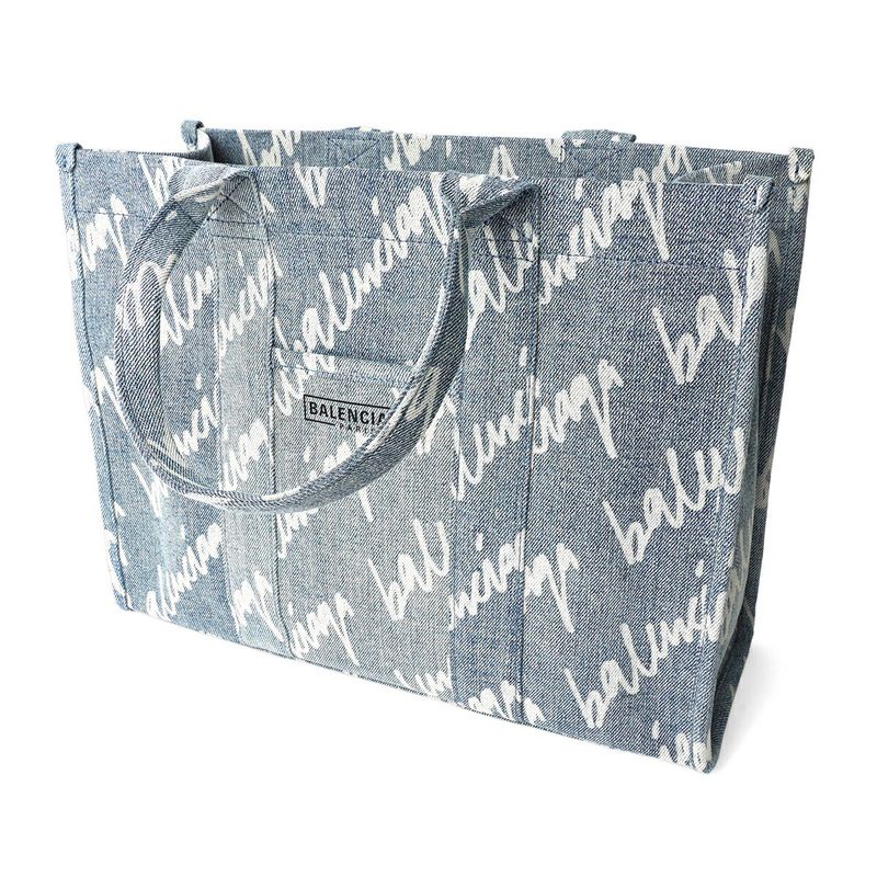 Balenciaga Tote Bag Hardware Blue