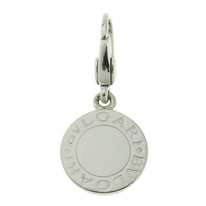 Bvlgari Diamond Pendant Top 18K White Gold 750 White Gold Diamond Charm