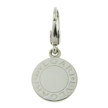 Bvlgari Diamond Pendant Top 18K White Gold 750 White Gold Diamond Charm