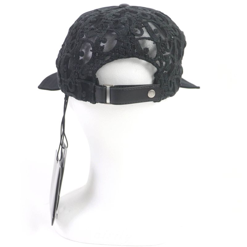 DIOR Homme 283c903a4451 Oblique Docking Casket Hat Cap Black L Made In Italy