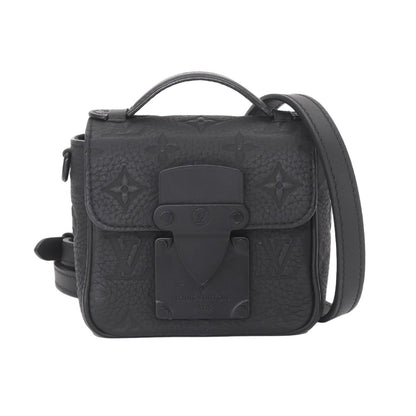 Louis Vuitton Monogram Taurillon Pico S Lock Shoulder Bag Leather Black