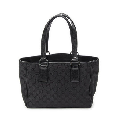 Gucci Small Shoulder Tote Black GG Canvas — view 5