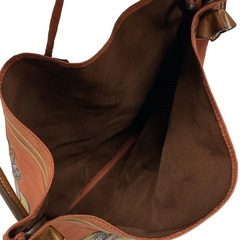 Hermes Shoulder Bag Silky City PM Orange And Beige And Multi Brides De Gala Silk