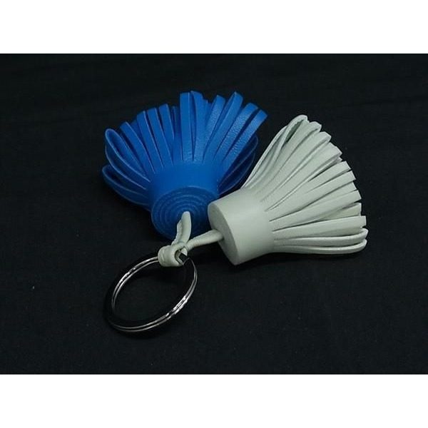 Hermes Carmen Unodos Leather Tassel Key Ring Key Holder Charm — view 2