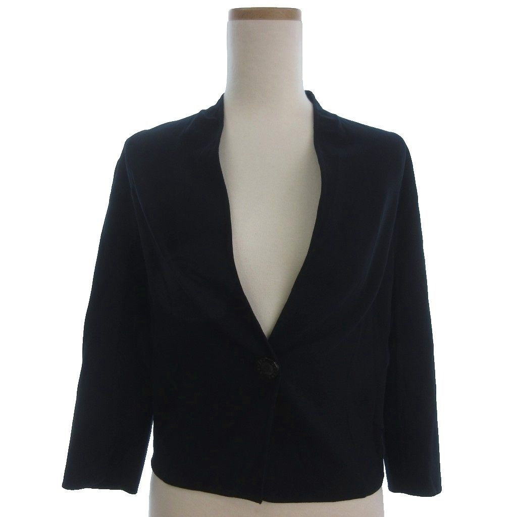 Celine Terrace Jacket Collarless Navy 36