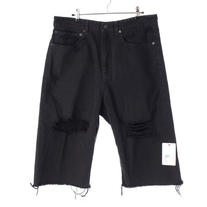 Balenciaga 22 SS Cotton Distressed Oversized Destroy Short Denim Pants Bottoms