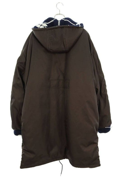 Prada Sgb896 RE Nylon Knit Switched Oversize Cotton Coat Men's XL