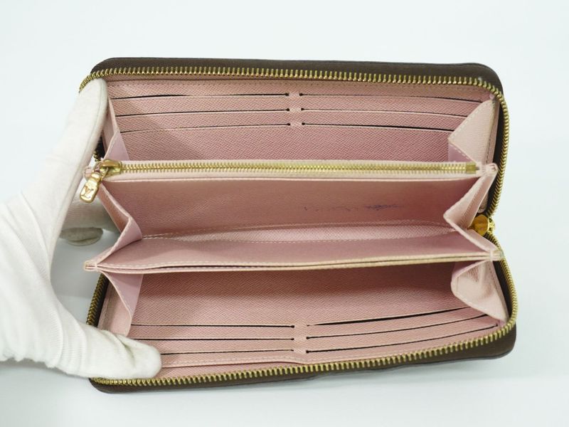 Authentic Louis Vuitton LV New Shape Zippy Wallet Damier Ebène Long Wallet