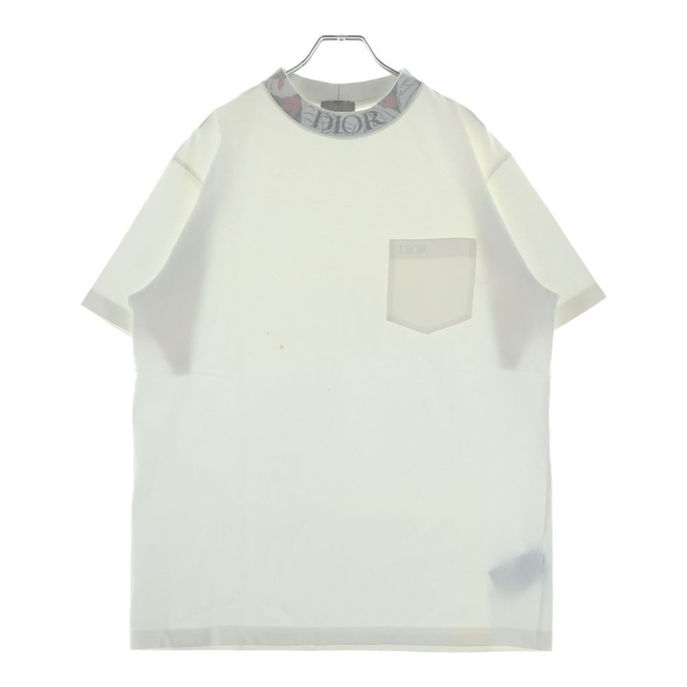 Dior Neck Logo Short Sleeve T-Shirt White