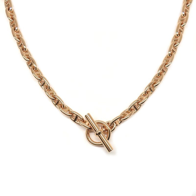 Hermes Necklace Chaine D'ancre T PM 62 Frames 18K Pink Gold 750