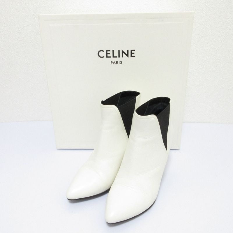 Celine Side Gore Short Bootie Boots Size 36.5