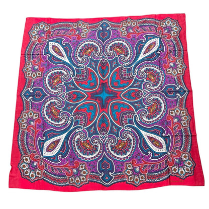 Dior Paisley Silk Purple Red Scarf
