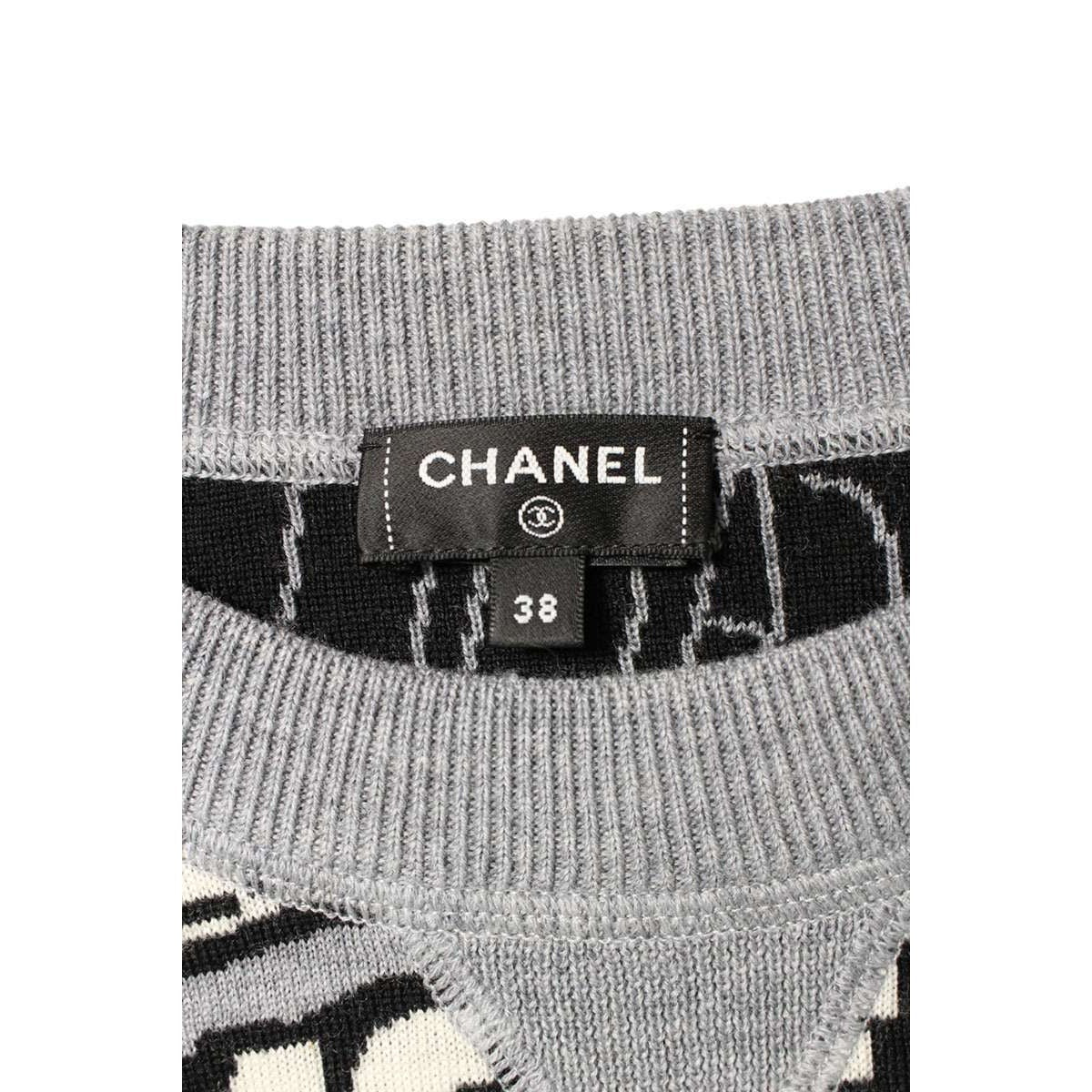 Chanel Graphic Design Crew Neck Knit 38 — view 3