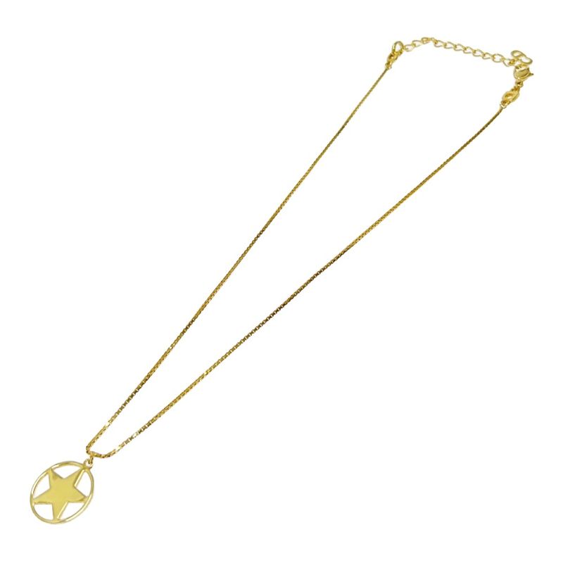 Christian Dior GP Dior Logo Star Necklace Women's Gold Red 408106 Necklace
