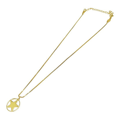 Christian Dior GP Dior Logo Star Necklace Women's Gold Red 408106 Necklace