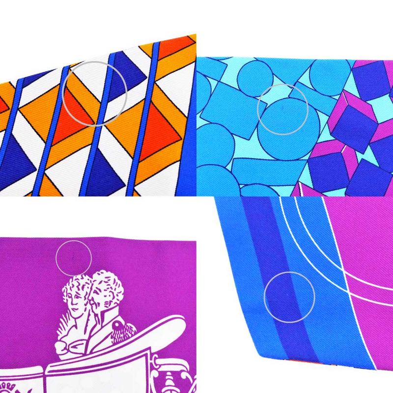 Hermes Maxi Twili Exlibris Purple Blue Orange Purple Silk Scarf