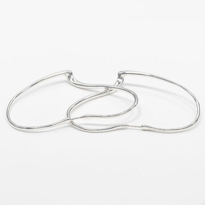 Tiffany & Co Open Heart Large Hoop Silver 925 Ladies 11g Earrings