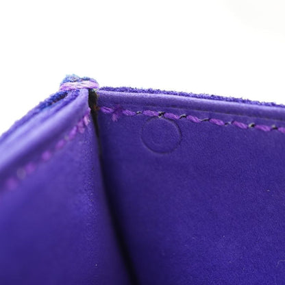 Hermes Vintage Dobris Shoulder Clutch Bag Purple 0S Engraved Suede 0058hermes