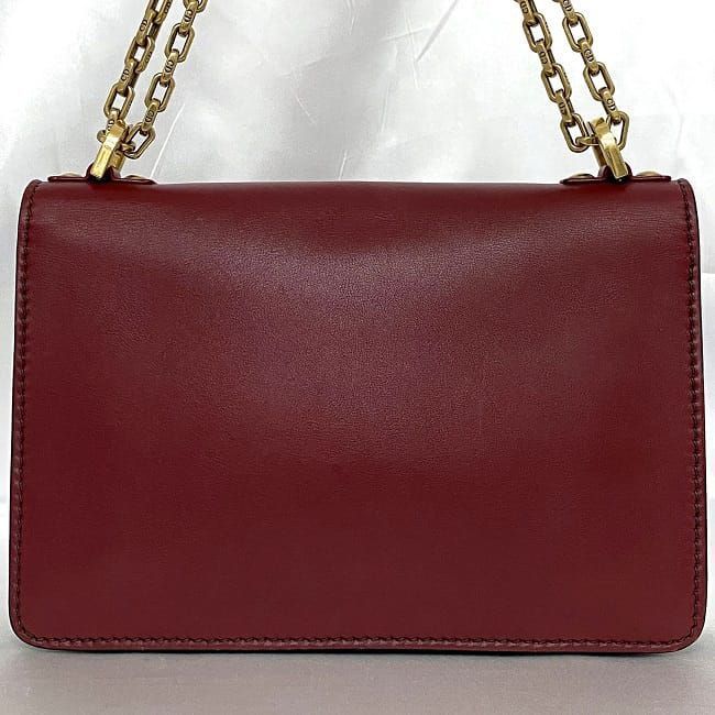 Christian Dior Chain Shoulder Bag F21215 Red