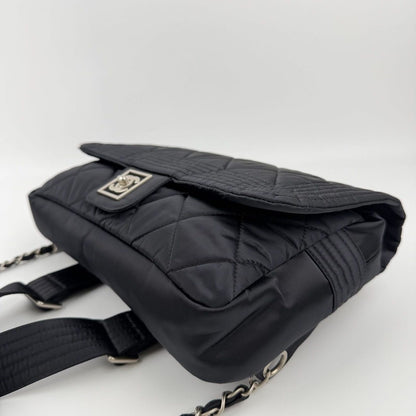 Chanel CC Logo Sports Line Backpack Black Nylon Vintage — view 10