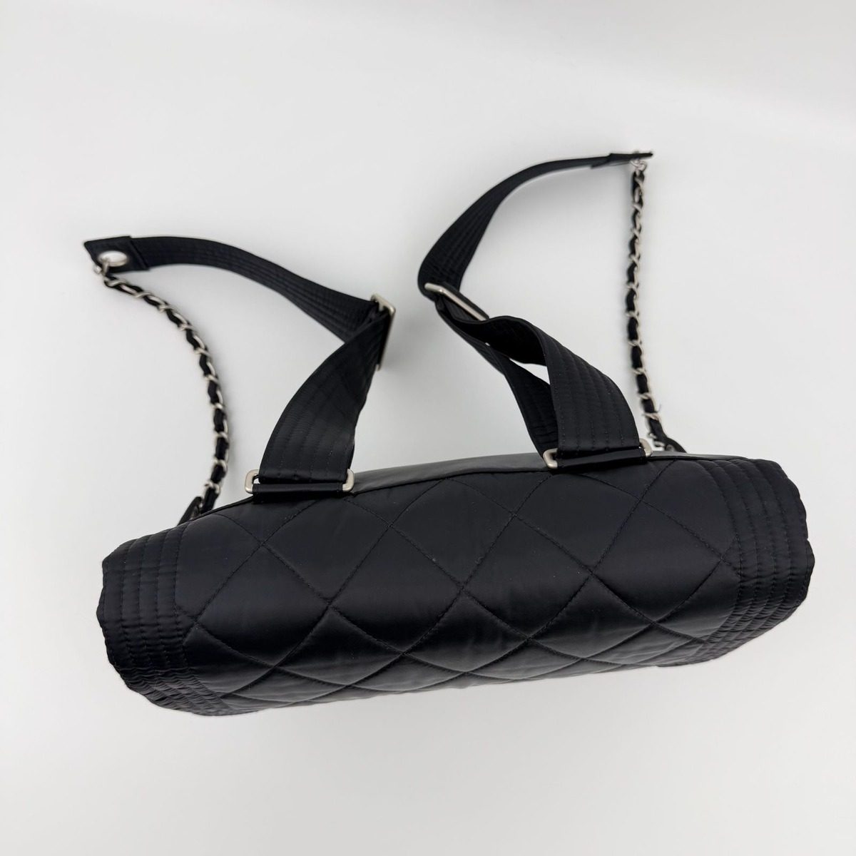 Chanel CC Logo Sports Line Backpack Black Nylon Vintage — view 11
