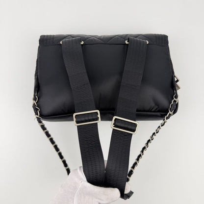 Chanel CC Logo Sports Line Backpack Black Nylon Vintage — view 12