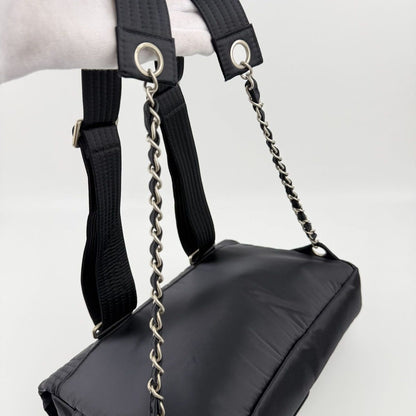 Chanel CC Logo Sports Line Backpack Black Nylon Vintage — view 13