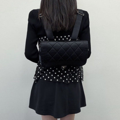 Chanel CC Logo Sports Line Backpack Black Nylon Vintage — view 3