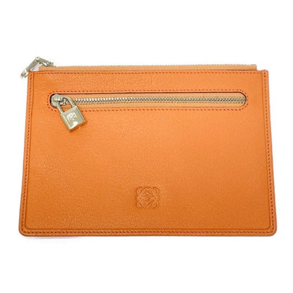 Loewe Leather Anagram Pouch Orange