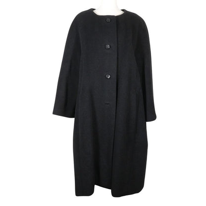 Balenciaga Collarless Coat Black Other Outerwear