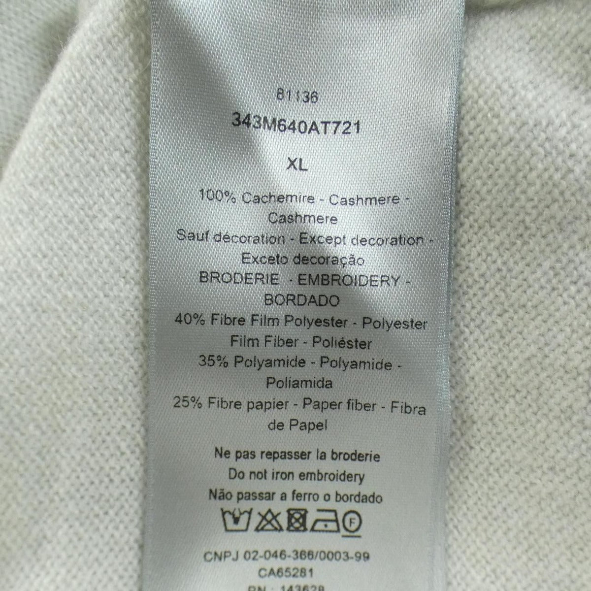 Dior Knit Sweater Cashmere Green — view 3