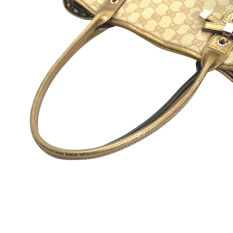 Gucci 181779 Handbag Canvas Tote Bag Gucci Beige