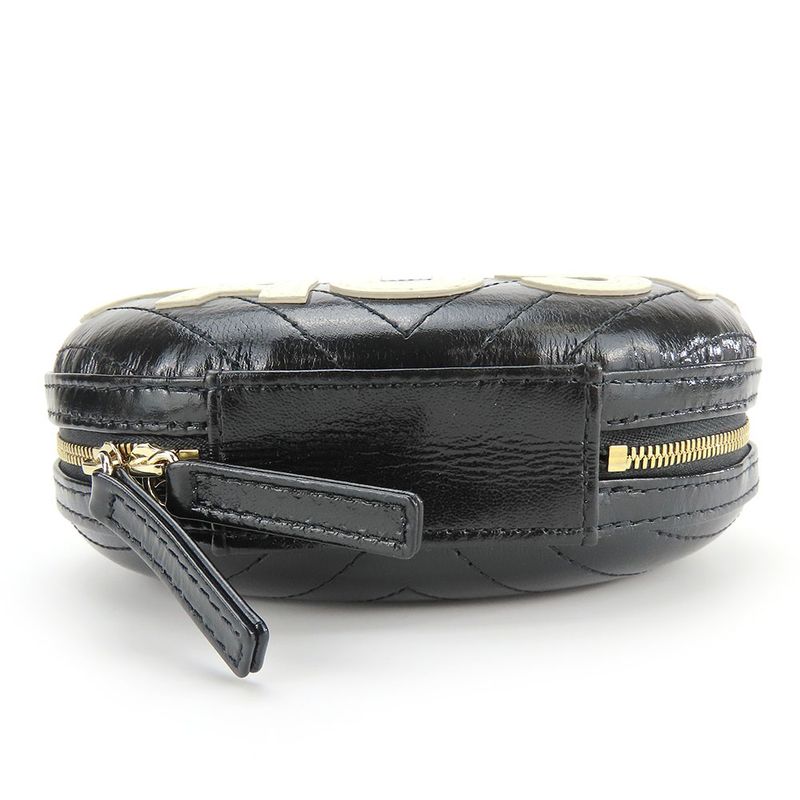 Chanel Shoulder Bag La Pausa Leather Black Gold Hardware V Stitching 26th Chain