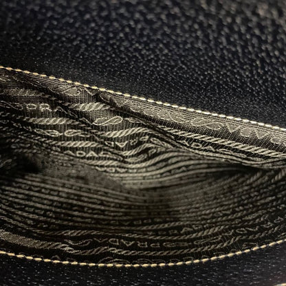 Prada Shoulder Bag Leather Black with Tear Inside A25-2693