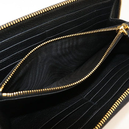Prada Zip Around Vitero Leather 1ml506 Long Wallet Round Zipper Leather Women