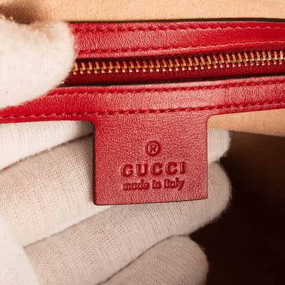 Gucci Boston Bandoliere Red Guccissima A