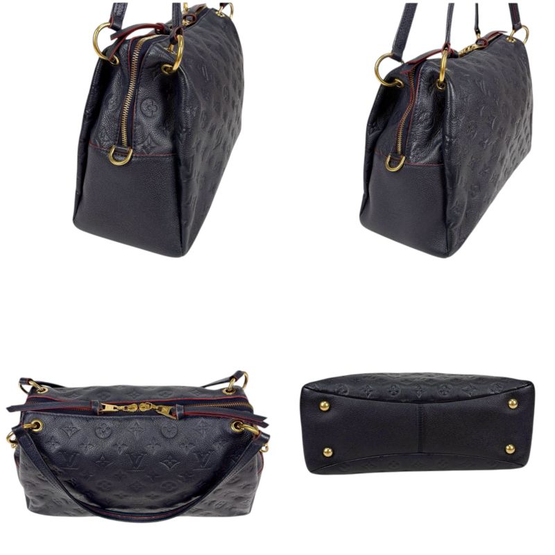 Louis Vuitton Pontje Shoulder Bag Mini Tote Bag Empreinte Leather Embossed Navy