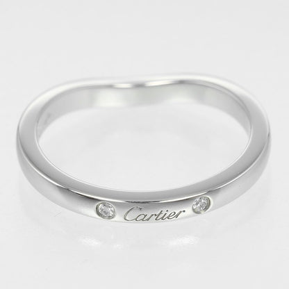 Cartier Ballerina Curve Pt950platinum × Diamond #7 Ladies 3g Ring