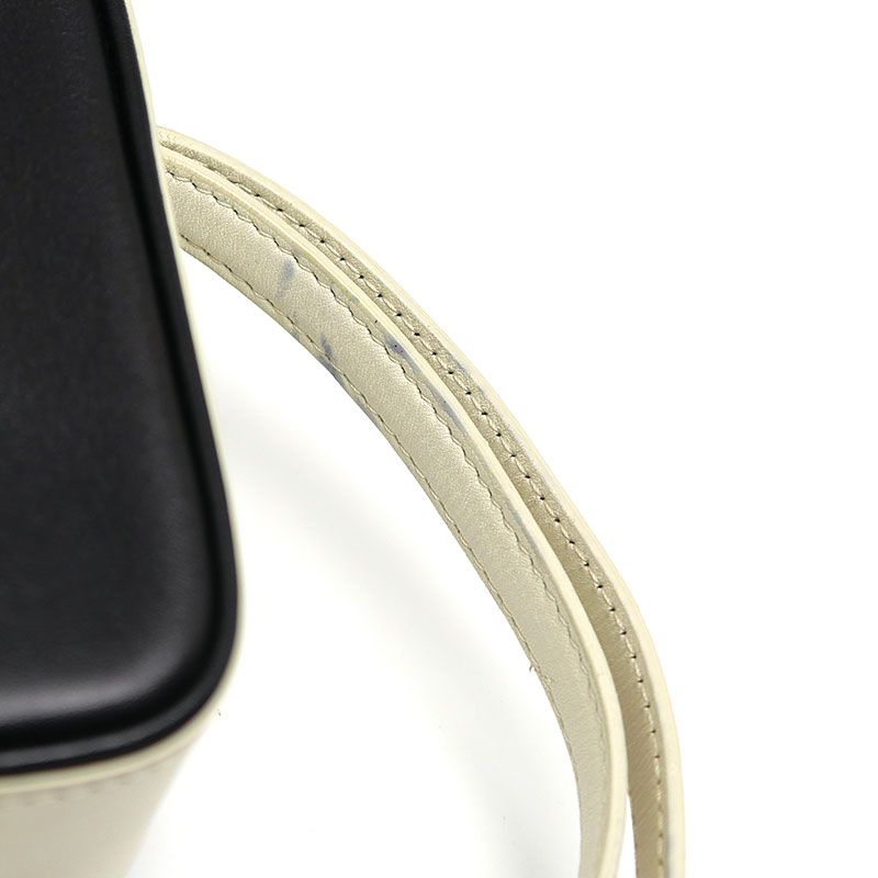 Celine Clutch Bag Second Bag Black And Ivory Leather