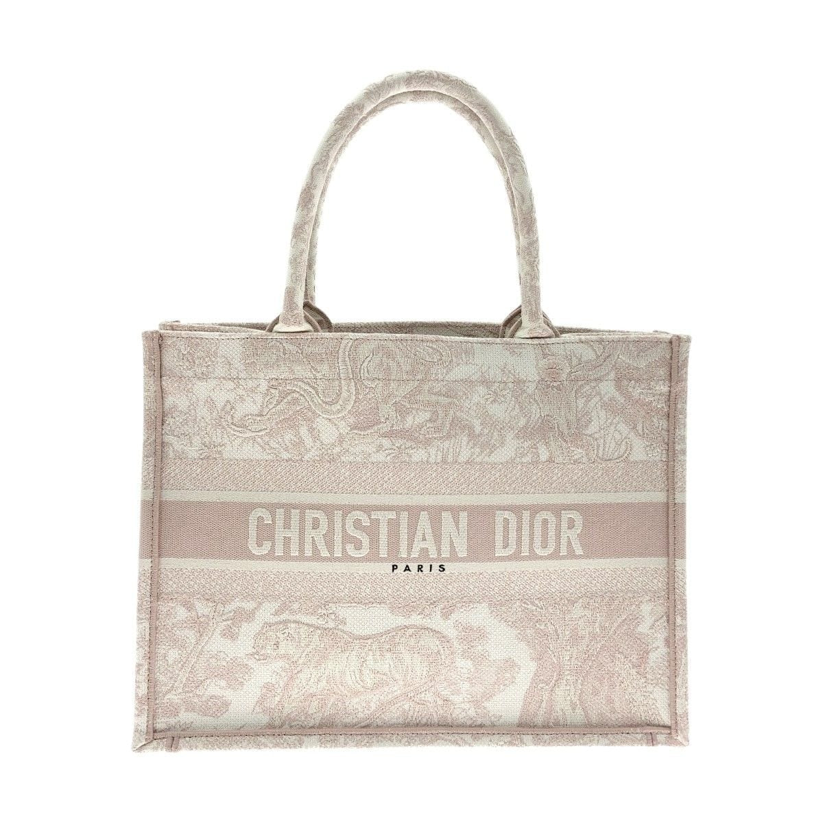 Christian Dior Toile de Jouy Embroidered Book Tote Small Bag M1296 Ztdt Pink